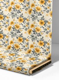 Floral flower style with yellow,grey colors - Image 4