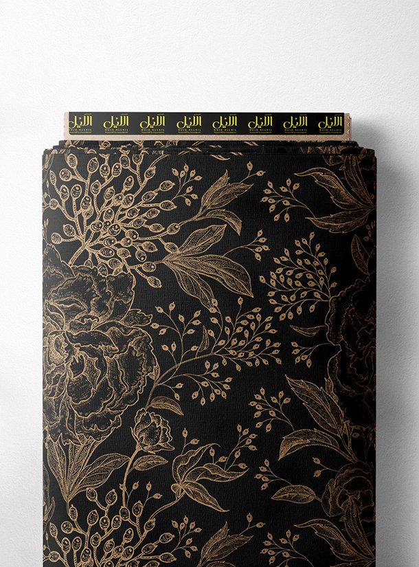LAI01-0705_1-1.jpg Floral flower style with black, brown colors - Image 1