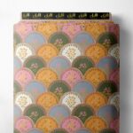 Pattern flower style with green,pink colors