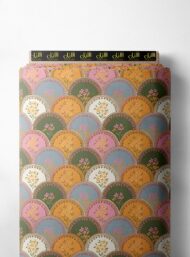 Pattern flower style with green,pink colors