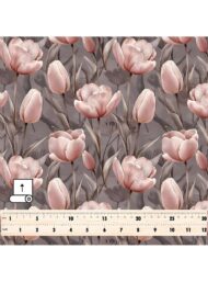 Flowers flower style with pink, grey colors - Image 5