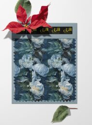 Flowers flower style with blue,green colors - Image 6