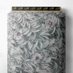 Floral flower style with grey,white colors