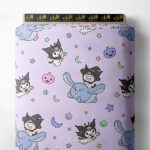 Cat mixed style with pink,blue colors