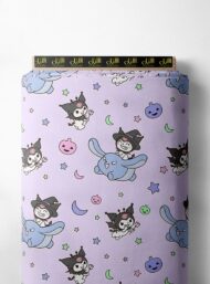 Cat mixed style with pink,blue colors