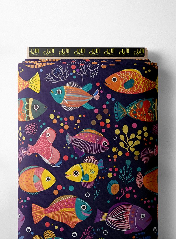 LAI01-0743_1-1.jpg Fish ocean&sky style with blue,orange colors - Image 1