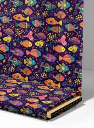 Fish ocean&sky style with blue,orange colors - Image 4