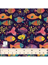 Fish ocean&sky style with blue,orange colors - Image 5