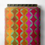 Colorful geometric style with red,pink colors