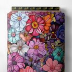 Flowers flower style with pink,purple colors