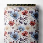 Flowers flower style with red,blue colors