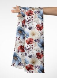 Flowers flower style with red,blue colors - Image 3