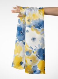 Flowers flower style with blue,yellow colors - Image 3