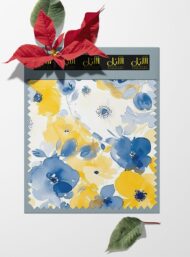 Flowers flower style with blue,yellow colors - Image 6