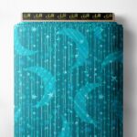 Moon mixed style with blue, white colors