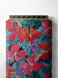 Flowers flower style with red,green colors