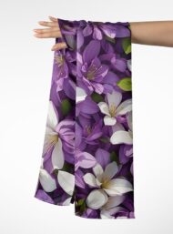 Flowers flower style with purple,white colors - Image 3