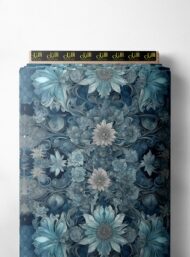 Nature flower style with blue,grey colors