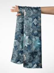 Nature flower style with blue,grey colors - Image 3