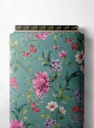 Flowers flower style with pink,green colors