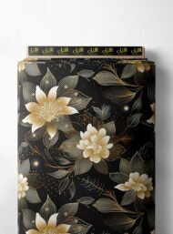Nature flower style with gold,black colors