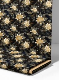Nature flower style with gold,black colors - Image 4