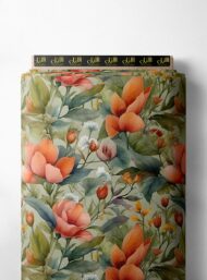 Flowers flower style with pink,green colors