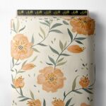 Nature flower style with orange,green colors