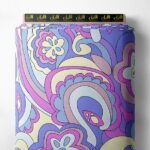 Swirl flower style with blue,pink colors