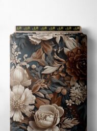 Floral flower style with brown,grey colors