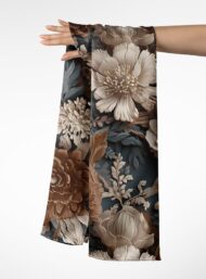 Floral flower style with brown,grey colors - Image 3