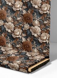 Floral flower style with brown,grey colors - Image 4