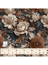 Floral flower style with brown,grey colors - Image 5