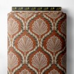 Leaf classic style with brown, white colors