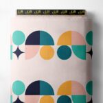 Circle geometric style with blue,green colors