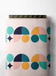 Circle geometric style with blue,green colors