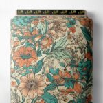 Foliage flower style with orange,green colors