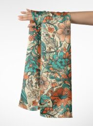 Foliage flower style with orange,green colors - Image 3