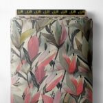 Floral flower style with grey,pink colors