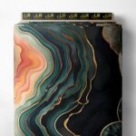 Swirl mixed style with green,red colors