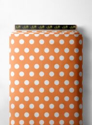 Polka classic style with orange, white colors