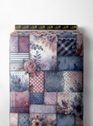 Floral mixed style with pink, blue colors