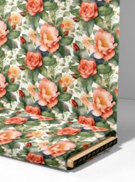 Flowers flower style with green,pink colors - Image 4