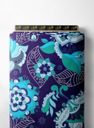 Floral flower style with blue,green colors