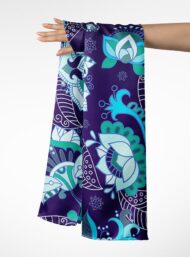 Floral flower style with blue,green colors - Image 3