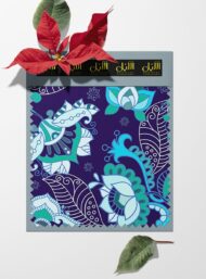 Floral flower style with blue,green colors - Image 6