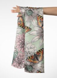 Butterfly flower style with pink,green colors - Image 3