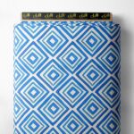 Square geometric style with blue colors