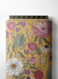 Petal flower style with pink,yellow colors