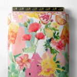 Fruit flower style with pink,green colors